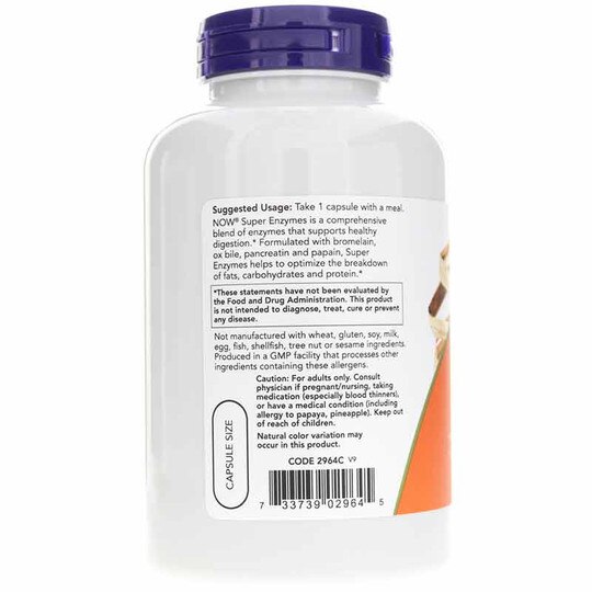 Super Enzymes Capsules, NOW